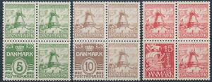 1937. Dybbøl-blokke. Sæt i postfriske 4-blokke. AFA 1300