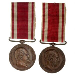 Medailler, For Deltagelse i Krigen 1848-50 og For Deltagelse i Krigen 1864