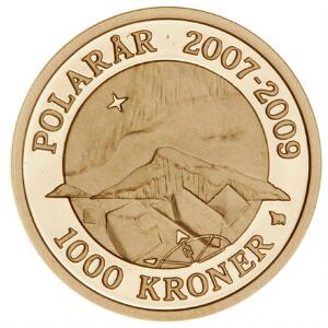 Polarmønt, 1000 kr 2009 Nordlys, Sieg 3B