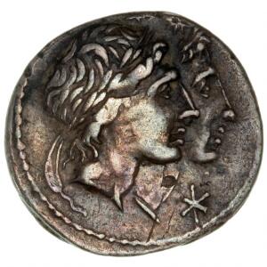 Romerske Republik, Mn. Fontei, Denar, Ag, 108-107 f.Kr. 3,87 g, Cr. 3071d
