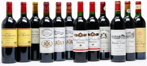 12 bts. Various Bordeaux wines A-AB bn.