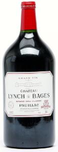 1 bt. Dmg. Château Lynch Bages, Pauillac. 5. Cru Classé 2002 A hfin.