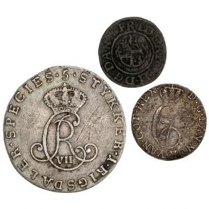 Norge, Frederik III og Christian VII, 3 skillingsmønter