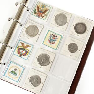 Verdens kulturpersoner - hjemmelavet specialsamling i album, primært sølvmønter. I alt ca 75 stk