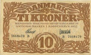 10 kr 1932 B, V. Lange  Clemmentsen, Sieg 104