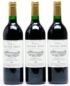 3 bts. Château Rausan Ségla, Margaux. 2. Cru Classé 1993 A hfin.