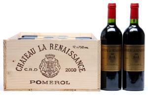 12 bts. Chateau La Renaissance, Pomerol 2000 A hfin. Owc.