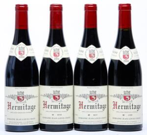 1 bt. Hermitage, Domaine Jean-Louis Chave 1999 A hfin.  etc. Total 4 bts.