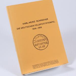 Tyskland. Litteratur. Die Deutschen Feldpoststempel 1914-18. Af Schriever. 217 sider.