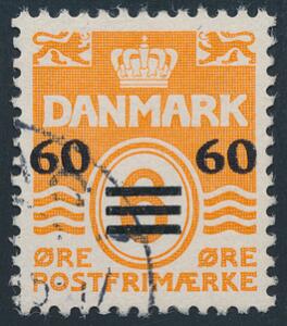 1941. 60 606 øre, orange. 2.oplag. Stemplet. AFA 1800. Attest Lundegaard.