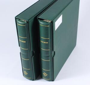 England. 1841-1992. Stemplet samling i 2 Leuchtturm-album med klemlommer og kassetter. Indeholder enkelte bedre ældre udgaver