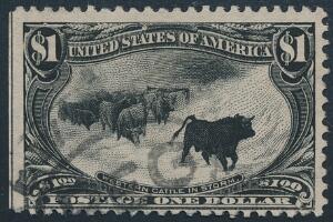 USA. 1898. 1 . Mississippi, sort. Nydeligt, let stemplet mærke. Michel EURO 550
