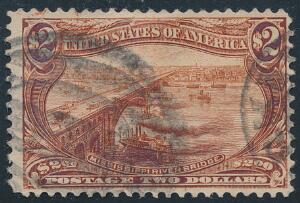 USA. 1898. 2 . Mississippi, orangebrun. Fint stemplet eksemplar. Michel EURO 950