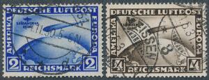 Tysk Rige. 1930. Zeppelin Sydamerikafahrt. Stemplet sæt. AFA 7200