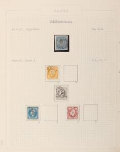 Norge. 1855-1952. Ældre samling i springbind med bl.a. 20 skilligsmærker m.m. Se fotoudsnit