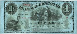 Argentina, 1 Peso Plata Boliviana 1867, Pick 1531, smuk kvalitet