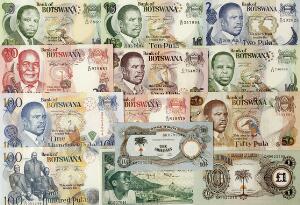 Biafra, Botswana, belgisk Congo, lille lot forskellige, nyere ucirkulerede sedler, i alt 13 stk.