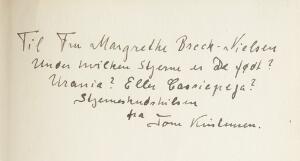 Inscribed by Tom Kristensen Tom Kristensen En Anden. Cph 1923. 1st ed. 8vo. Inscribed by the author.  7 vols. 8