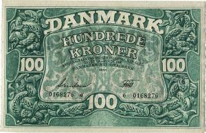 100 kr 1944 e, Svendsen  Friis, Sieg 125