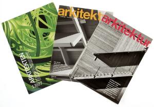 Nordic Architecture Collection of more than 150 issues of the Swedish journal Arkitektur and the Danish Arkitekten. 21st century. Orig. wrappers.