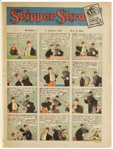 Comics Collection of Skipper Skræk. 6 vols. 1945-1950. Folio. In uniform half cloth. 6