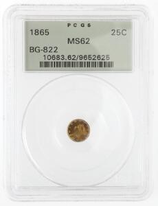 USA, 14 dollar 1865, KM 5.4, graded MS62 by PCGS indkapslet i plast