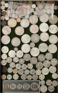 USA, mindre samling mønter, 19. og 20. århundrede, inkl. Morgan-Dollars13.