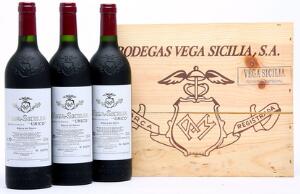 3 bts. Vega Sicilia Unico, Reserva Especial, Ribera del Duero A hfin. Owc.