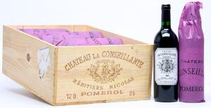 12 bts. Château La Conseillante, Pomerol 1995 A hfin. Owc.