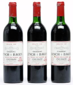 3 bts. Château Lynch Bages, Pauillac. 5. Cru Classé 1985