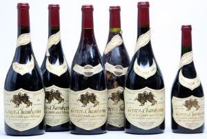 3 bts. Mg. Gevrey-Chambertin 1. Cru La Combe aux Moines, Philippe Leclerc 1999 A hfin.  etc. Total 6 bts.