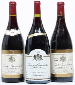 1 bt. Mg. Charmes-Chambertin Très Vieilles Vignes Grand Cru, Domaine Joseph Roty 1996 A hfin.  etc. Total 3 bts.