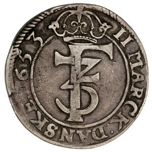 Norge, Frederik III, 2 mark 1653, NM 148, H 67B