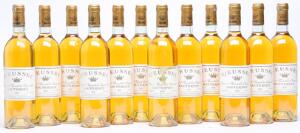 12 bts. Château Rieussec, Sauternes. 1. Cru Classé 1981 A-AB bn. Owc.