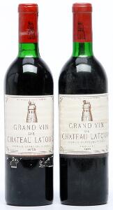 2 bts. Château Latour, Pauillac. 1. Cru Classé 1973 A-AB bn.