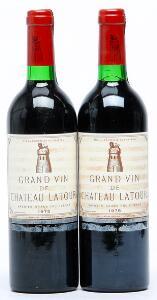 2 bts. Château Latour, Pauillac. 1. Cru Classé 1975 A-AB bn.