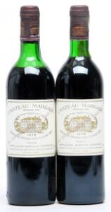 2 bts. Château Margaux, Margaux. 1. Cru Classé 1978