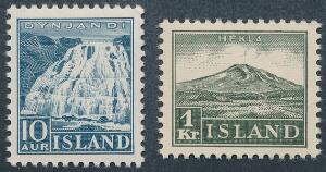 1935. Dynjandi og Hekla. Postfrisk. Facit 1750