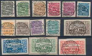 Slesvig. 1920. Kompelt sæt, stemplet WITTDÜN AMRUM 7.4.20. Sjældent stempel på denne udgave