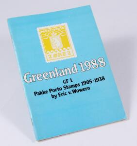 Grønland. Litteratur. Greenland 1988. GF1. Pakke Porto Stamps 1905-1938. 93 sider.