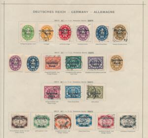 Tysk Rige. 1872-1923. Ældre samling på albumblade. Se fotoudsnit