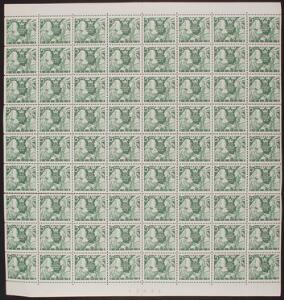 1938. Delawara. 5 Öre, grøn. Postfrisk HELARK incl. 18 stk. 34 sidet takkede par. Facit 5310