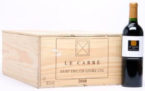 12 bts. Le Carré, Saint Emilion Grand Cru 2008 A hfin. Owc.