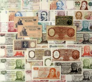 Argentina, lot forskellige, overvejende ucirkulerede sedler 1891 - ca. 2000, i alt 42 stk.
