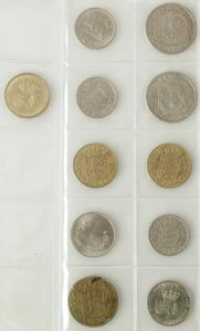 Grønland, Kryolith, Mine- og Handelsselskabet, 10 kr 1922, Sieg 27 2 stk., officielle mønter 9 stk. inkl. 5 kr 1944, samlet 11 stk.