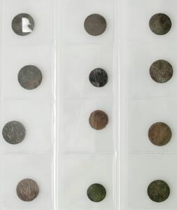 Lille lot indiske middelaldermønter m.m. inkl. Fanam i guld og diverse Raja Chola mønter, i alt 77 stk. i varierende kvalitet