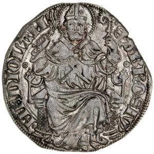 Italien, Milano, Gian Galeazzo, 1385-1402, Grosso, Ag, 2,38 g, blanketfejl v. rand