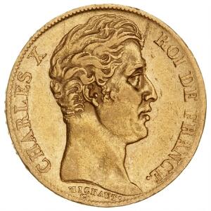 Frankrig, Charles X, 1824-1830, 20 Francs 1825, F 549