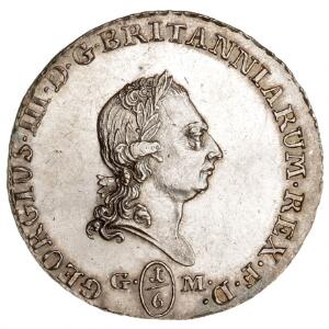 Tyskland, Braunschweig-Calenberg-Hannover, Georg III, 1760-1820, 16 Thaler 1807, Welter 2838