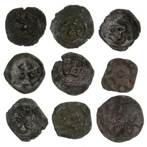 Erik Klipping - Christoffer II, 9 borgerkrigsmønter inkl. MB 192, 215, 336, 396, 487, 554, 614, 9